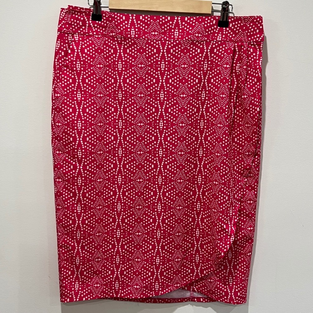 RipSkirt Hawaii Wrap Skirt Women Large Playa Pink White Length 3 Beach Resort
